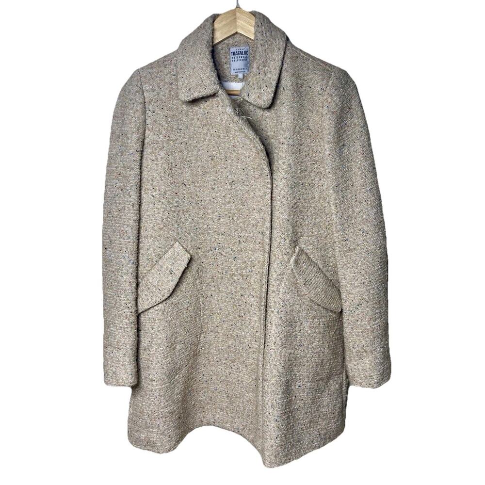 ZARA Trafaluc Coat Wool Blend Snap Closure Long Size Medium